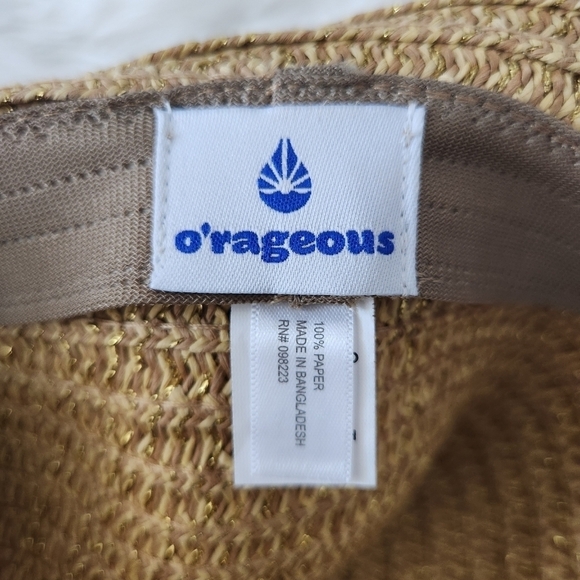 O'Rageous Women's Animal Print Band Sparkle Sun Hat. One Size. New. - Picture 4 of 5